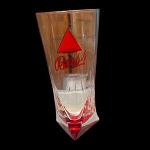 Vintage 1980’s Bass English Ale Red Triangle Bottom English Pub Glass